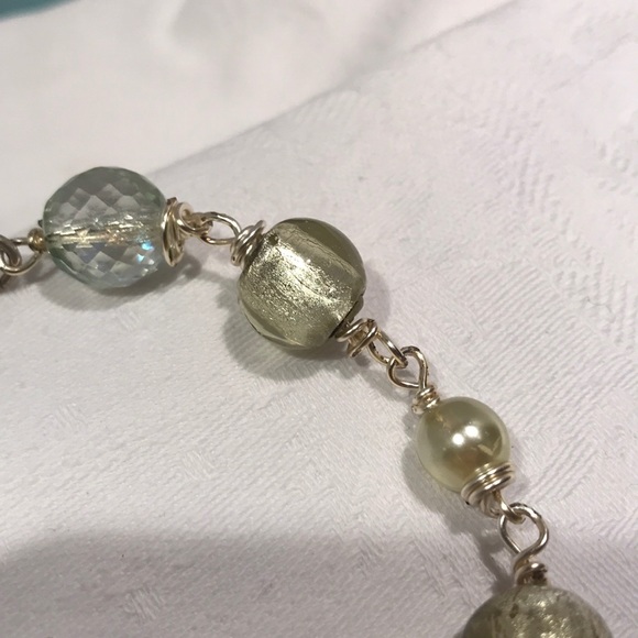 Artisan glass bead bracelet/matching earrings - Picture 3 of 11